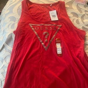 Guess cotton tank top- Red